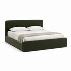 Lit double avec cadre de lit vert foncé en velours de polyester 160 x 200 cm
